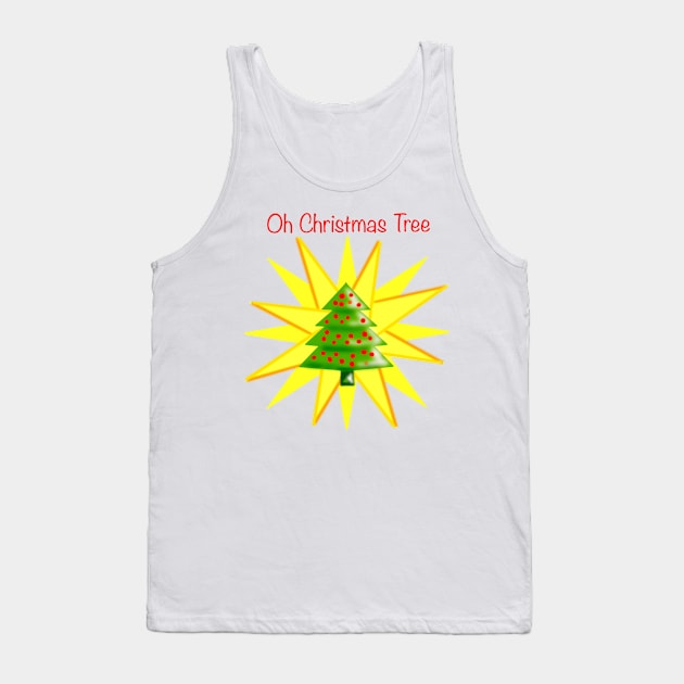 Oh Christmas Tree Tank Top by CATiltedArt